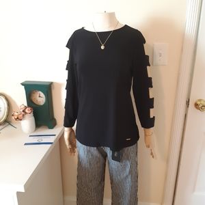 Anne Klein black top with sleeves cut outs